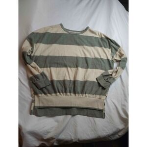 BKE Buckle Sweater Womens L Striped Oversized Coastal Granddaughter Cozycore